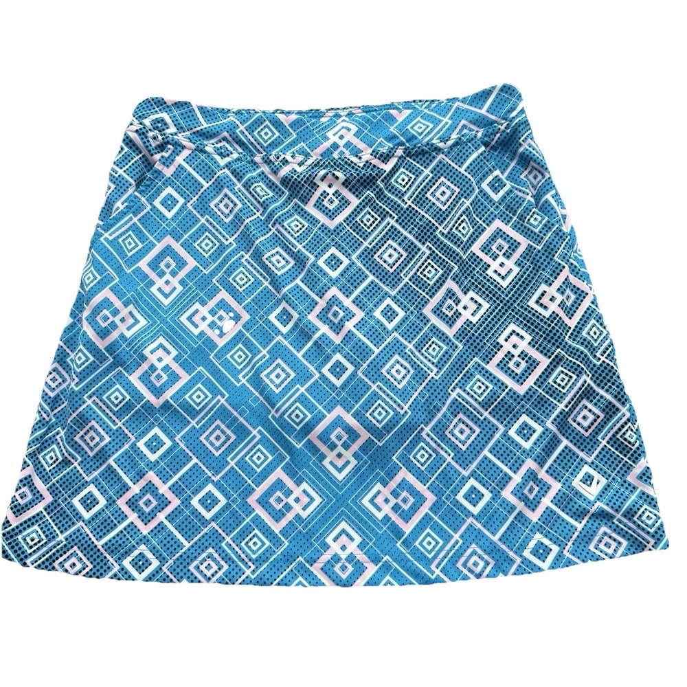 Callaway Golf Skort Womens Small Blue Geometric Opti-Dri Active Skirt Pockets